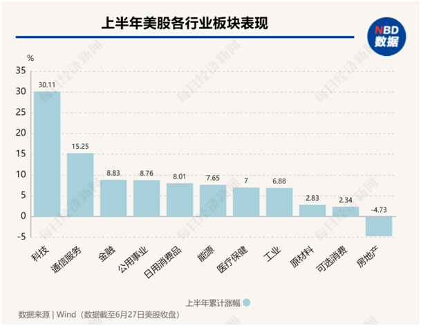 美股年中盘点：“七巨头”分化，英伟达飙升156%，特斯拉大跌20%！还有一只隐藏的“大牛股”  第5张