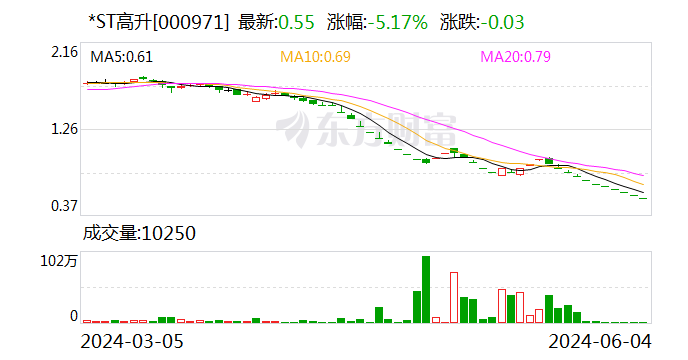 *ST高升：收到终止上市决定