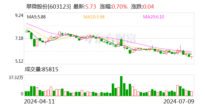 翠微股份：预计2024年上半年亏损2.15亿元-2.55亿元