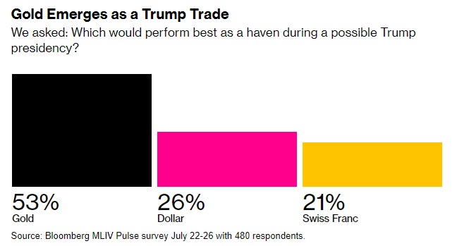 最新调查：如果特朗普重新入主美国白宫，黄金将是最好的投资组合对冲工具  第2张