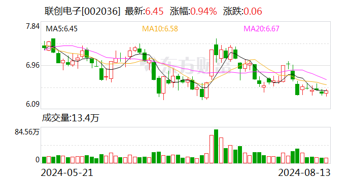 联创电子：2024年半年度净利润约-6499万元  第1张