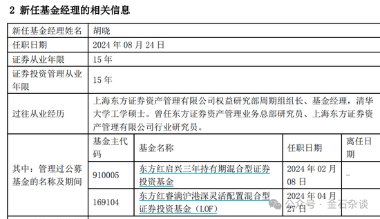 基民控诉迎来后续？东方红启恒三年有基金经理离任了...