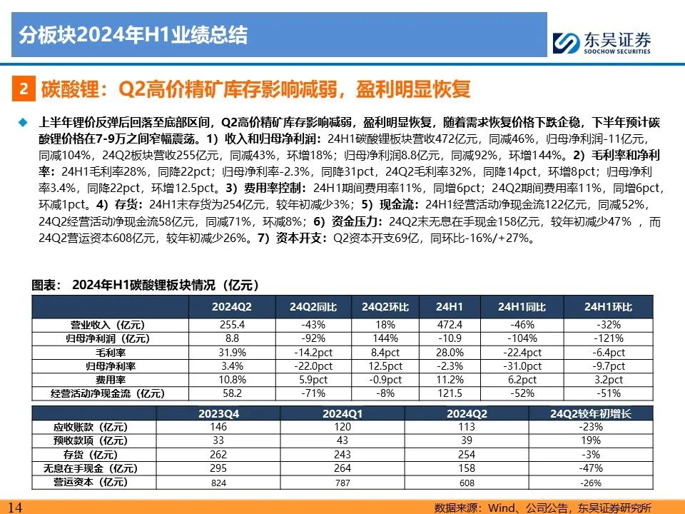 【东吴电新】电动车24Q2财报总结：整车与电池环节依然强势，龙头穿越周期  第14张